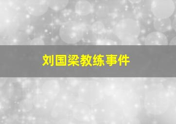 刘国梁教练事件