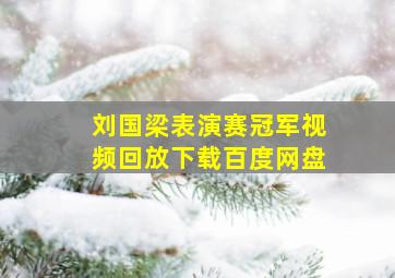 刘国梁表演赛冠军视频回放下载百度网盘