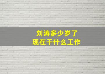 刘涛多少岁了现在干什么工作