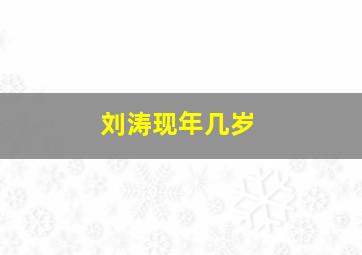 刘涛现年几岁