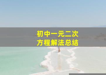 初中一元二次方程解法总结