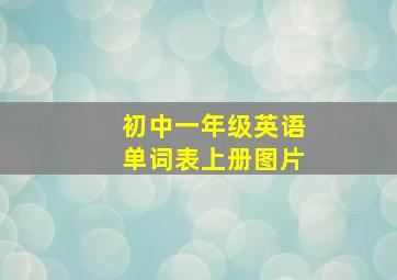 初中一年级英语单词表上册图片