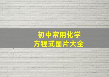 初中常用化学方程式图片大全