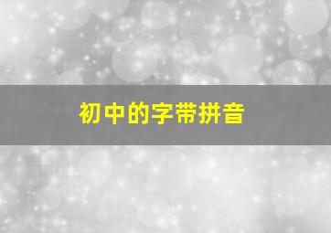 初中的字带拼音