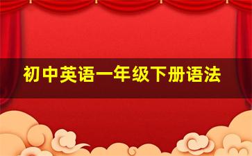 初中英语一年级下册语法