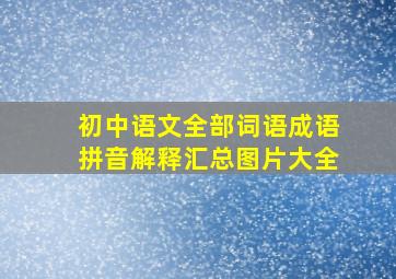 初中语文全部词语成语拼音解释汇总图片大全