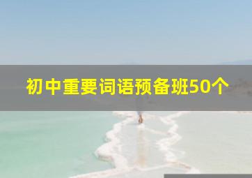 初中重要词语预备班50个