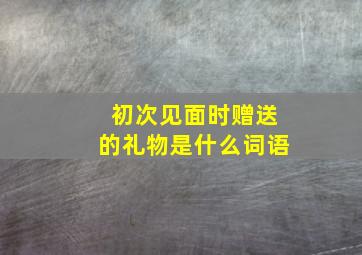 初次见面时赠送的礼物是什么词语