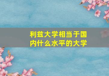 利兹大学相当于国内什么水平的大学