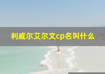 利威尔艾尔文cp名叫什么