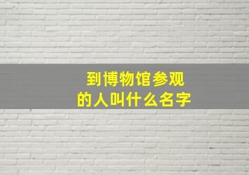 到博物馆参观的人叫什么名字