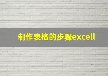 制作表格的步骤excell