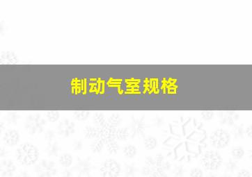 制动气室规格