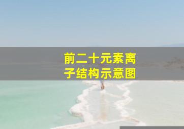 前二十元素离子结构示意图