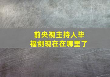 前央视主持人毕福剑现在在哪里了