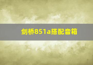 剑桥851a搭配音箱