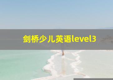 剑桥少儿英语level3