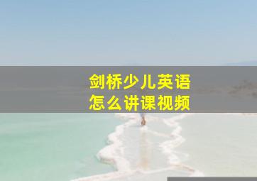 剑桥少儿英语怎么讲课视频