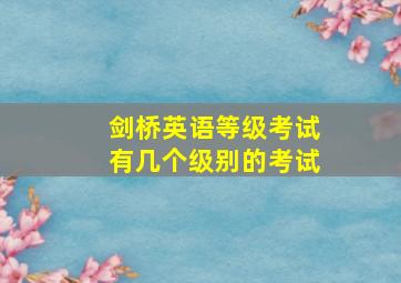 剑桥英语等级考试有几个级别的考试