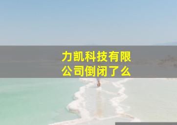 力凯科技有限公司倒闭了么