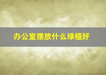 办公室摆放什么绿植好