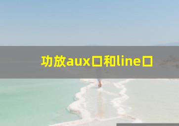 功放aux口和line口