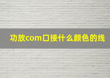 功放com口接什么颜色的线