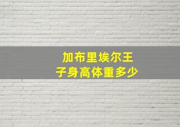 加布里埃尔王子身高体重多少