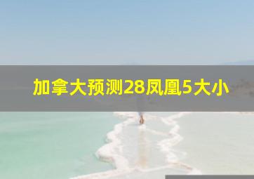 加拿大预测28凤凰5大小