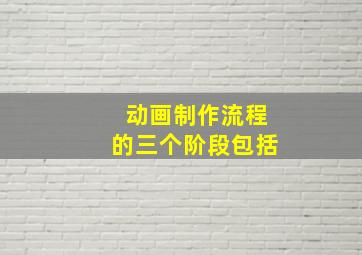 动画制作流程的三个阶段包括