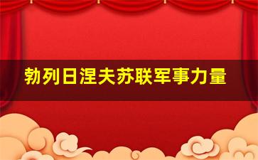 勃列日涅夫苏联军事力量