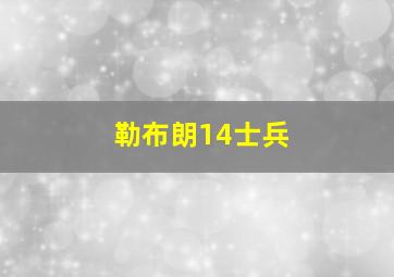 勒布朗14士兵