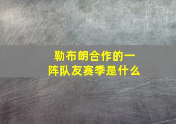 勒布朗合作的一阵队友赛季是什么