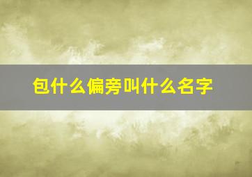 包什么偏旁叫什么名字