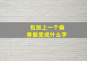 包加上一个偏旁能变成什么字