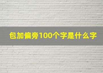 包加偏旁100个字是什么字