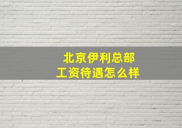 北京伊利总部工资待遇怎么样