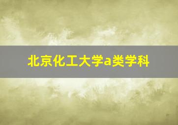 北京化工大学a类学科