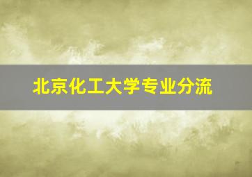 北京化工大学专业分流