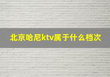 北京哈尼ktv属于什么档次