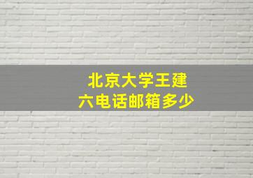 北京大学王建六电话邮箱多少