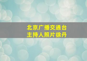 北京广播交通台主持人照片徐丹