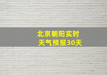 北京朝阳实时天气预报30天