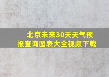 北京未来30天天气预报查询图表大全视频下载