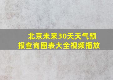 北京未来30天天气预报查询图表大全视频播放