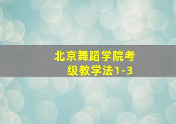 北京舞蹈学院考级教学法1-3