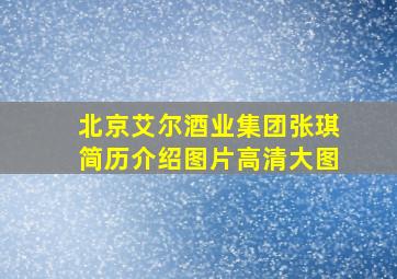 北京艾尔酒业集团张琪简历介绍图片高清大图