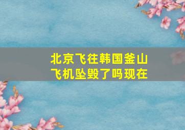 北京飞往韩国釜山飞机坠毁了吗现在