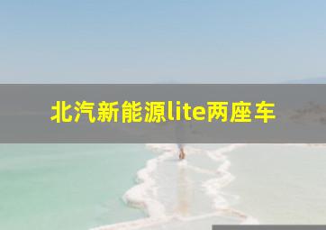 北汽新能源lite两座车