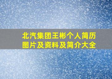 北汽集团王彬个人简历图片及资料及简介大全